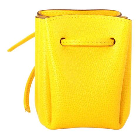 Hermès Yellow Epsom Vespa Pouch For Sale at 1stDibs